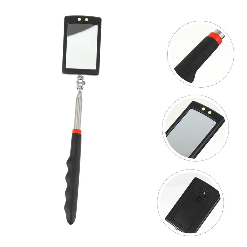 Cabilock 3 قطع مرآة تلسكوبية للتفتيش مع ضوء LED لإصلاح السيارات والميكانيكيين - Image 2
